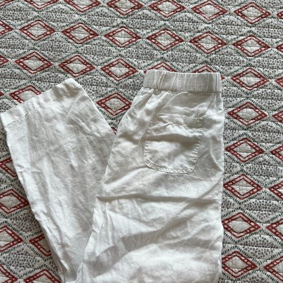 Quince White Linen Ankle Pants - Picture 9 of 12